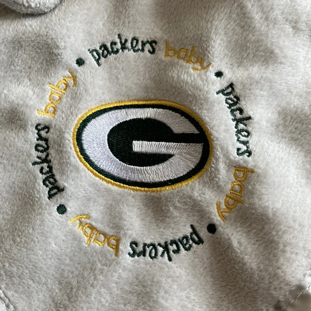 Green Bay Packers Baby Fanatic Security Blanket Lovie Gray Bear NFL Football 13